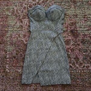 NOAM Strapless Silver Mini Dress